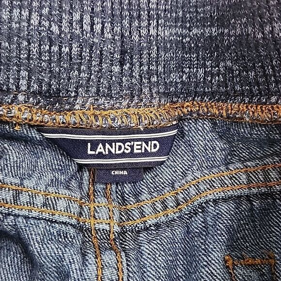 Lands End Size L Drawstring Jeans - Picture 3 of 6